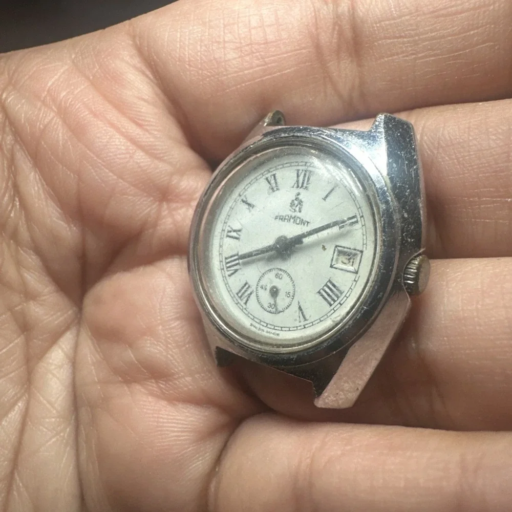 Vintage Rare FRAMONT Ladies Watch Subdial 29mm Swiss Made Manual Wind For Repair